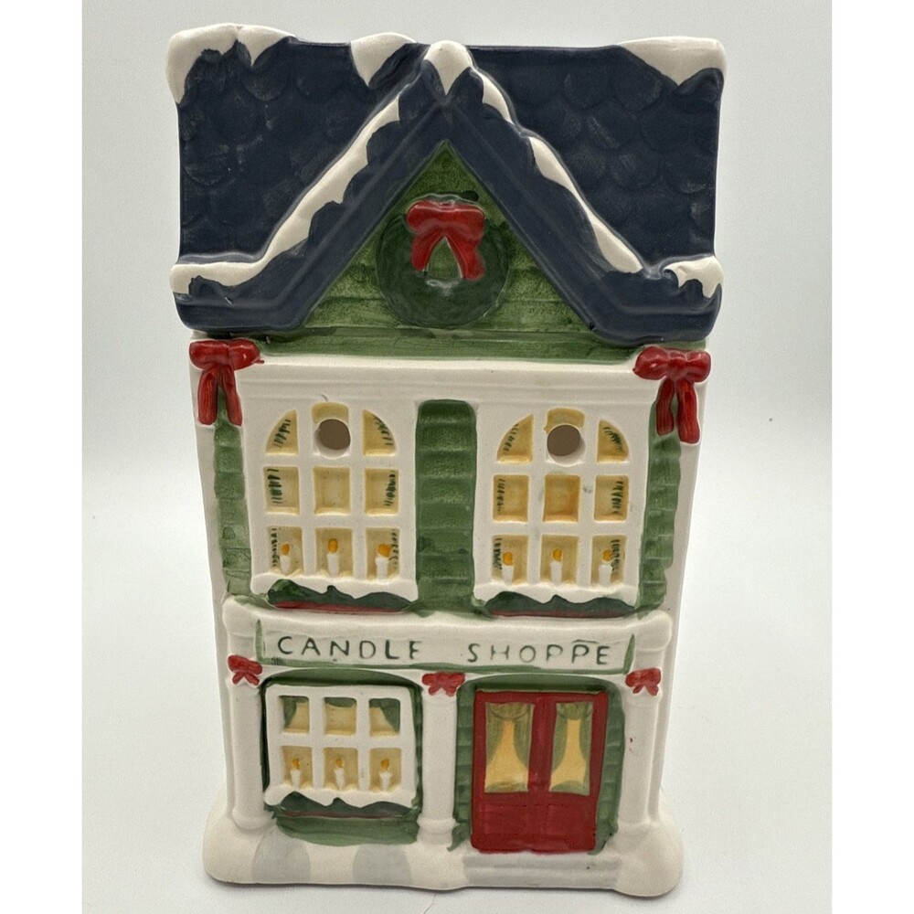 Yankee Candle Tealight Wax Warmer Christmas Village House Tart Burner Ceramic